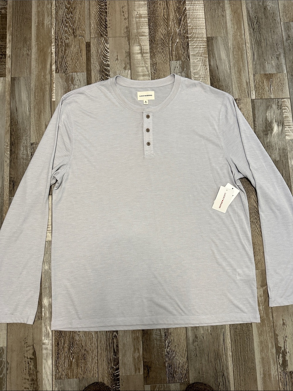 Lucky Brand Men's Light Gray Long-Sleeve Shirt XL NWT!